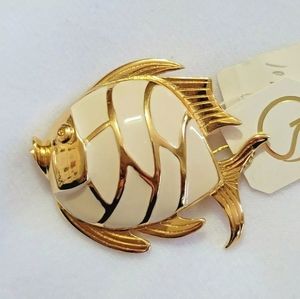 St John Enamel Fish Brooch